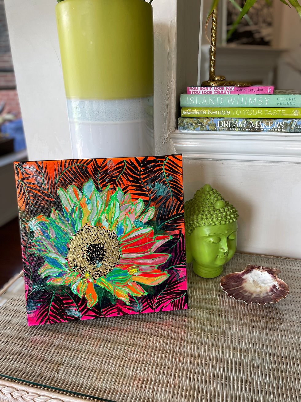 Thumbnail: Rainbow Sunflower with Black Palms