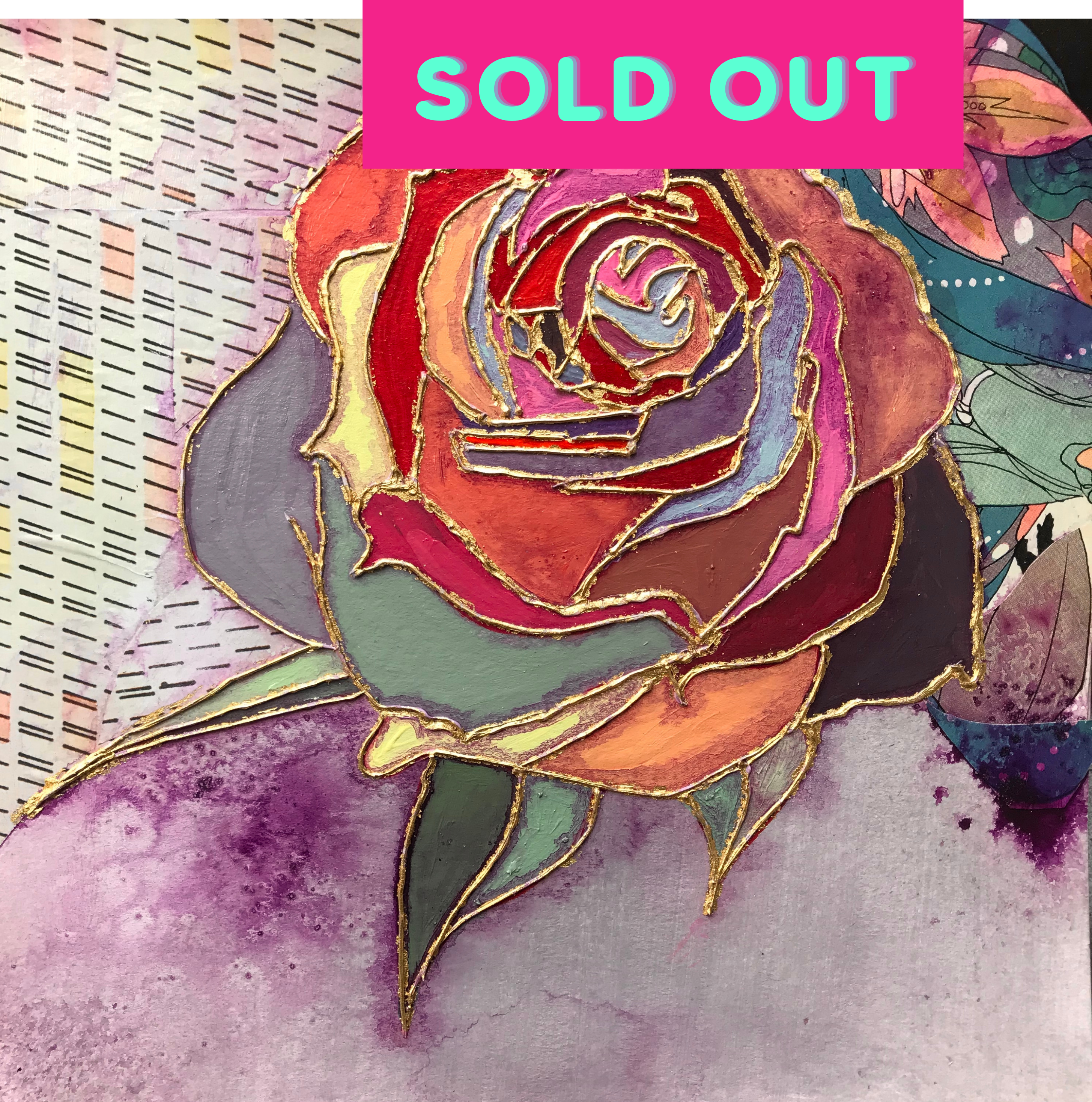 Rose with Asian Paper