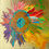 Thumbnail: Rainbow SUnFlower, AQUA center, GOLD LEAF background