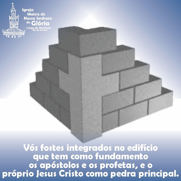 Vós fostes integrados no edifício que tem como fundamento os apóstolos e os profetas, e o próprio Je