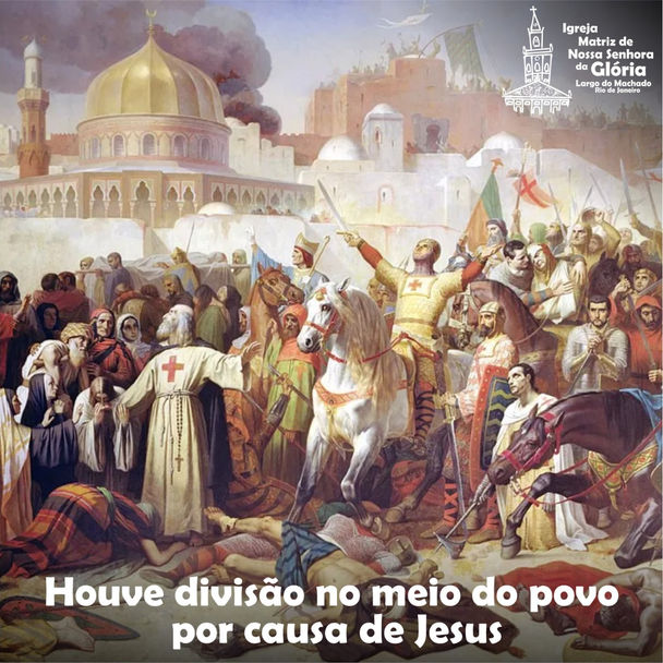 Houve divisão no meio do povo por causa de Jesus.