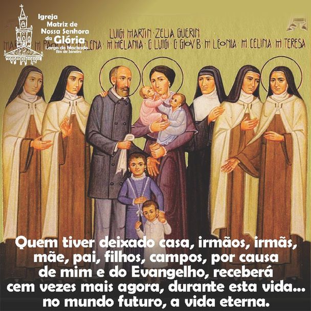 Quem tiver deixado casa, irmãos, irmãs, mãe, pai, filhos, campos, por causa de mim e do Evangelho,
