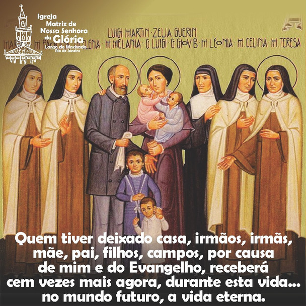 Quem tiver deixado casa, irmãos, irmãs, mãe, pai, filhos, campos, por causa de mim e do Evangelho,