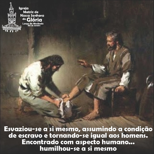 Esvaziou-se a si mesmo, assumindo a condição de escravo e tornando-se igual aos homens.