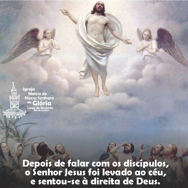 Depois de falar com os discípulos, o Senhor Jesus foi levado ao céu, e sentou-se à direita de Deus.