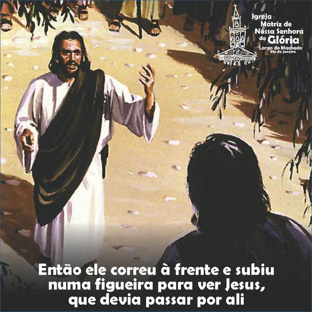 “Então ele correu à frente e subiu numa figueira para ver Jesus, que devia passar por ali. “ Lc 19,4