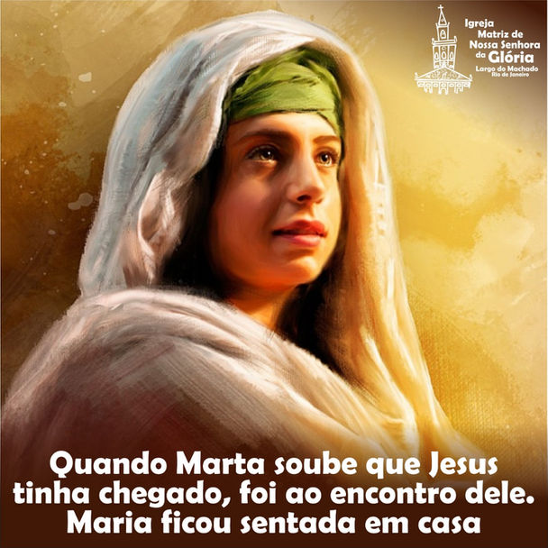 Quando Marta soube que Jesus tinha chegado, foi ao encontro dele. Maria ficou sentada em casa.