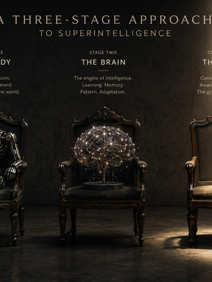 A Three-stage Approach for Developing Superintelligence