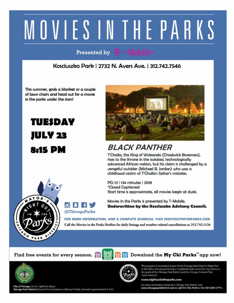 Family Movie at Koz Park "Black Panther"