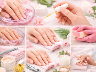 Woman applying cuticle oil for healthy nails