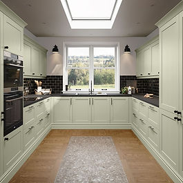 Rydal Sage Green Shaker Kitchen Door
Timeless Simplicity with a Contemporary Edge
Range Description
The Rydal Sage Green Shaker Kitchen Door is the perfect blend of classic shaker design and modern finishes, offering a versatile and stylish solution for homeowners seeking replacement kitchen doors. Crafted from 22mm MDF, this 5-piece shaker door features a subtle bevel, flat centre panel, and V grooves, making it ideal for creating a sophisticated yet practical kitchen. The matt woodgrain effect finish in Sage Green adds texture and elegance, seamlessly complementing both traditional and contemporary kitchens.
Key Features of Rydal Sage Green Shaker Kitchen Doors
Sage Green Matt Finish: Neutral yet impactful, the textured woodgrain design enhances any kitchen style.
22mm MDF Construction: Built for durability and long-lasting performance.
Classic Shaker Design: Timeless style with subtle details like V grooves for added character.
Panels, Plinths & Accessories
Enhance your kitchen design with matching panels, plinths, and accessories in the same sage green woodgrain finish. These elements ensure a cohesive and professional look throughout your space.
Design Inspiration
Modern Minimalism: Pair sage green shaker doors with kitchen cabinets in white or metallic accents for a clean, contemporary look.
Rustic Charm: Combine with wooden countertops and kitchen cupboard doors in matching woodgrain finishes for a cosy, traditional aesthetic.
Neutral Sophistication: Add soft pastel accents or beige countertops for a calm and inviting kitchen.
