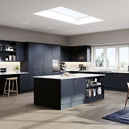 Vivo Matt Indigo Kitchen Doors
Indigo continues to grow in popularity and is commonly paired with copper handles for a high class finish.
Indigo kitchens offer a classic, deep navy-meets-violet aesthetic that delivers a timeless, sophisticated sense of drama. Often referred to as "the new black" in interior design, indigo is highly prized because it brings rich, saturated colour to a space while acting as a reliable, grounding neutral.