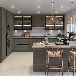 Gola-Fenton
Gola-Fenton features a unique paint application that provides exceptional resistance to fingerprints and a highly durable surface, making it ideal for modern kitchens. Available in five stylish solid colours, it also offers a woodgrain option in Kala Ash for those seeking an even more contemporary look.
Gola-Fenton’s front face has unique paint application which is then coated and activated by UV light giving it a highly durable surface. The Doors are laser edged with a painted finish to match the front.
Gola-Fenton is stocked in standard sizes including Gola sizes but also available made to measure in any size.
