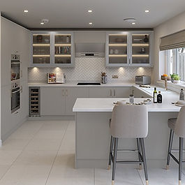 Fenton
Fenton features a unique paint application that provides exceptional resistance to fingerprints and a highly durable surface, making it ideal for modern kitchens. Available in five stylish solid colors, it also offers a woodgrain option in Kala Ash for those seeking an even more contemporary look.
Fenton’s front face has unique paint application which is then coated and activated by uv light giving it a highly durable surface. The Doors are laser edged with a painted finish to match the front.
Fenton is stocked in standard sizes including Gola sizes but also available made to measure in any size.