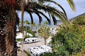 RV's parked in the Malibu Beach RV Park