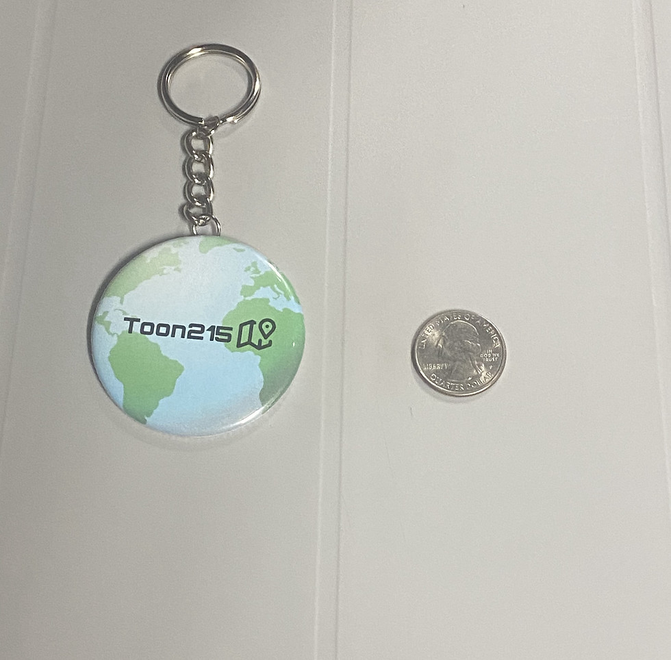 Thumbnail: Toon215 "The World Is Yours" Keychain (Design 1)