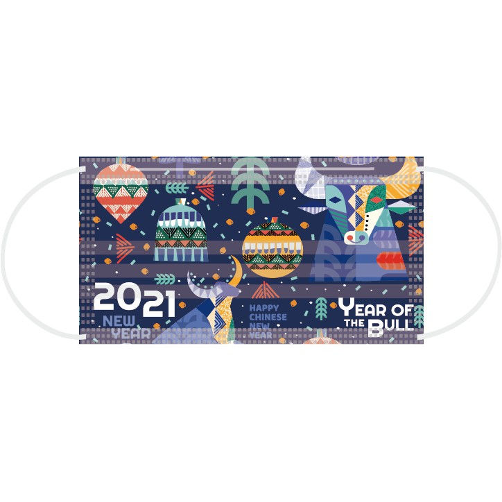 縮圖：[1份入]新年限量紅包款(2021)台灣製成人醫療級拋棄式口罩(ASTM Level 1)(限美國收件地址)