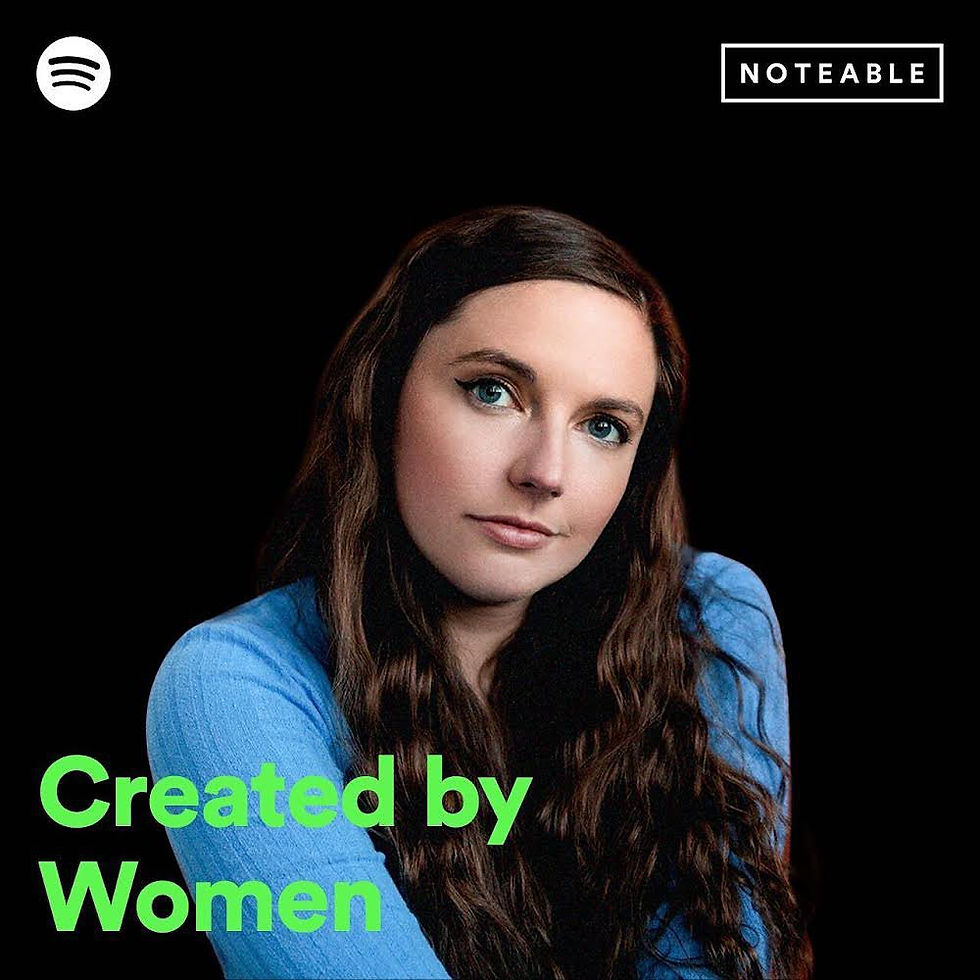 Spotify cover for BLÜ EYES music featuring "Created by Women" label.