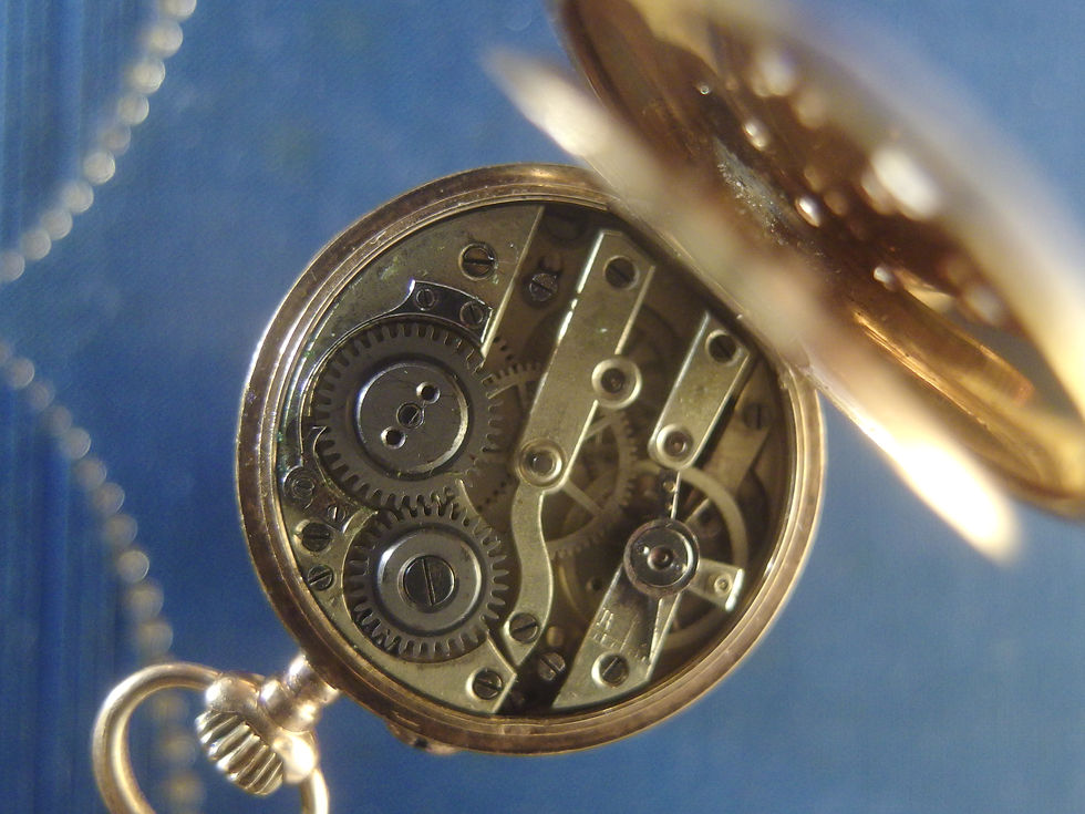 Miniatura: 4360 ORIGINAL VINTAGE EXQUISITE 14K GOLD & DIAMONDS ENAMEL P WATCH, LIS, C. 1880
