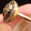 Miniatura: 4488 ANTIQUE VICTORIAN ERA ROSETTA RING NATURAL DIAMONDS GOLD F SILVER, C. 1860