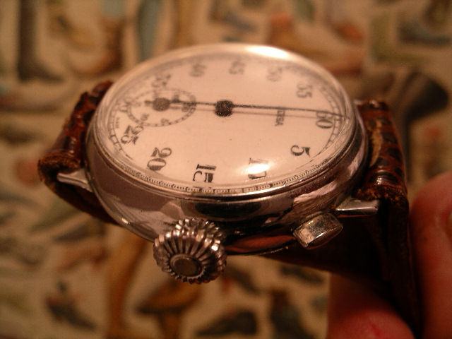 Miniatura: 7867 ANTIQUE FERBA WRIST CHRONOGRAPH MONOPUSHER, late 1920'ies