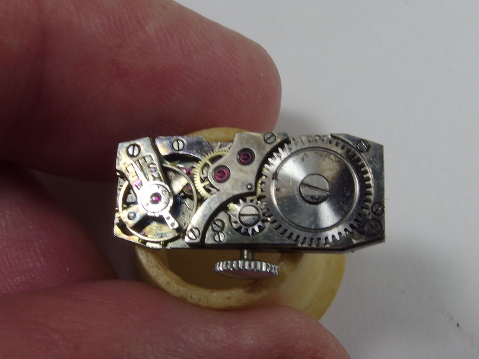 Miniatura: 3121 VINTAGE PLATINUM & DIAMONDS CHATILLON BAGUETTE WATCH COCKTAIL 1930