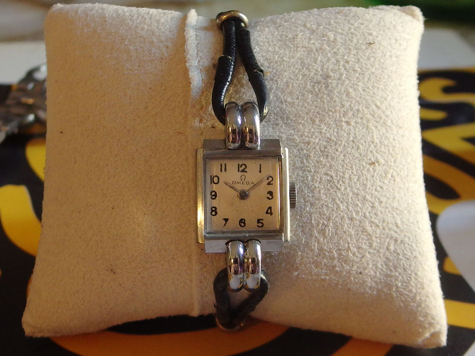 Miniatura: 4643 ORIGINAL VINTAGE OMEGA COCKTAIL WATCH STEEL 4 LADIES, ART DECÓ, CIR. 1942