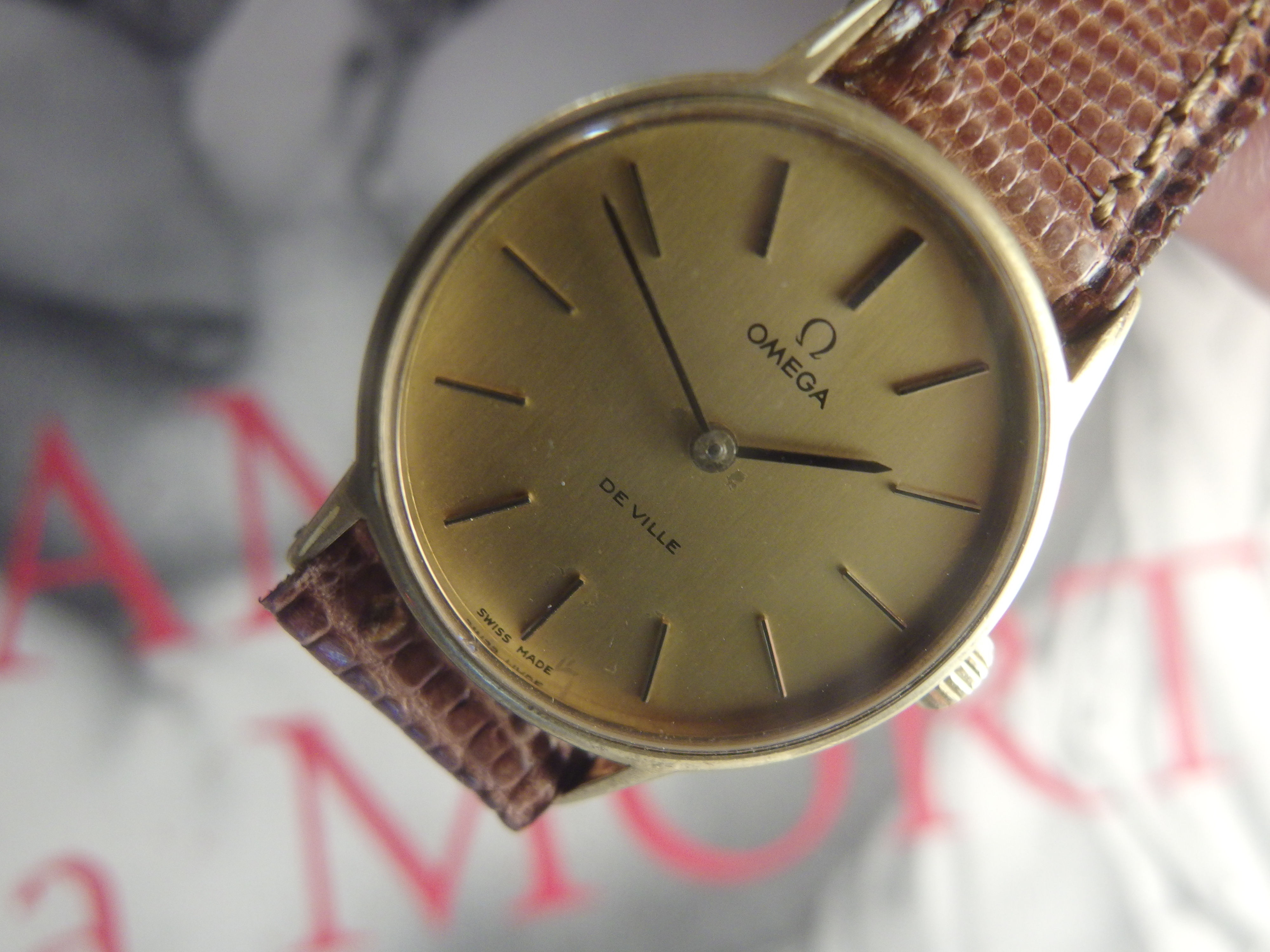 4345 ORIGINAL VINTAGE OMEGA DE VILLE FOR LADIES GOLD F, CAL 620, 1966