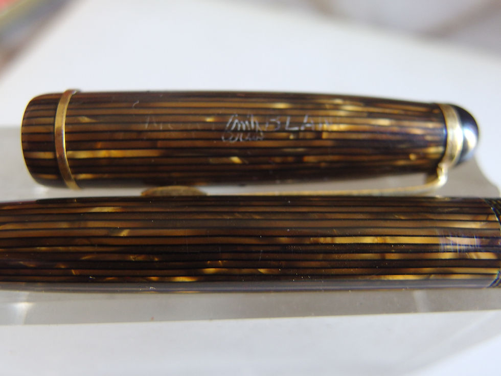 Miniatura: 4034 MONTBLANC WIESE 22  SPAIN MARBRE Tiger's Eye 1950