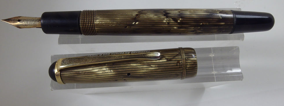 Miniatura: 4034 MONTBLANC WIESE 22  SPAIN MARBRE Tiger's Eye 1950