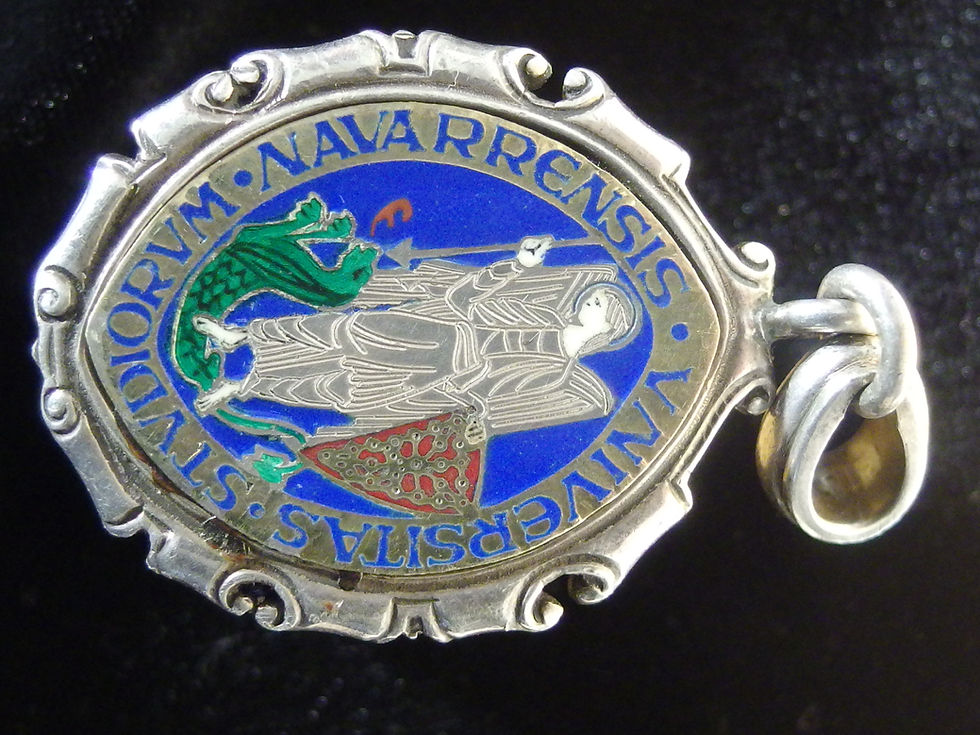 Miniatura: 4382 IMPORTANT RELIGIOUS OVAL MEDAL IN SOLID SILVER & MULTICOLOR VITREOUS ENAMEL