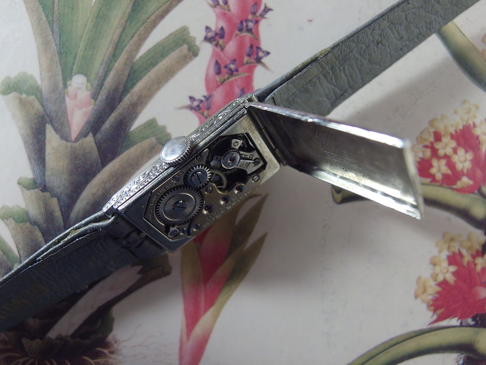 Miniatura: 4463  VINTAGE ART DECÓ ERA HELBROS  PLATINUM GOLD DIAMONDS & SAPPHIRES, 1930'IES