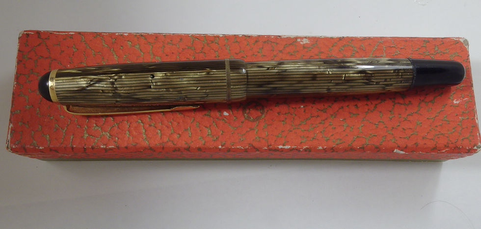 Miniatura: 4034 MONTBLANC WIESE 22  SPAIN MARBRE Tiger's Eye 1950