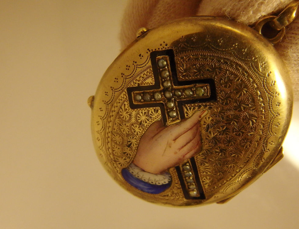 Miniatura: 2504 RARE UNIQUE 18K SOLID GOLD RELIGIOUS LOCKET P