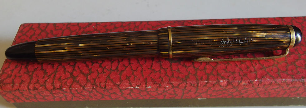 Miniatura: 4034 MONTBLANC WIESE 22  SPAIN MARBRE Tiger's Eye 1950
