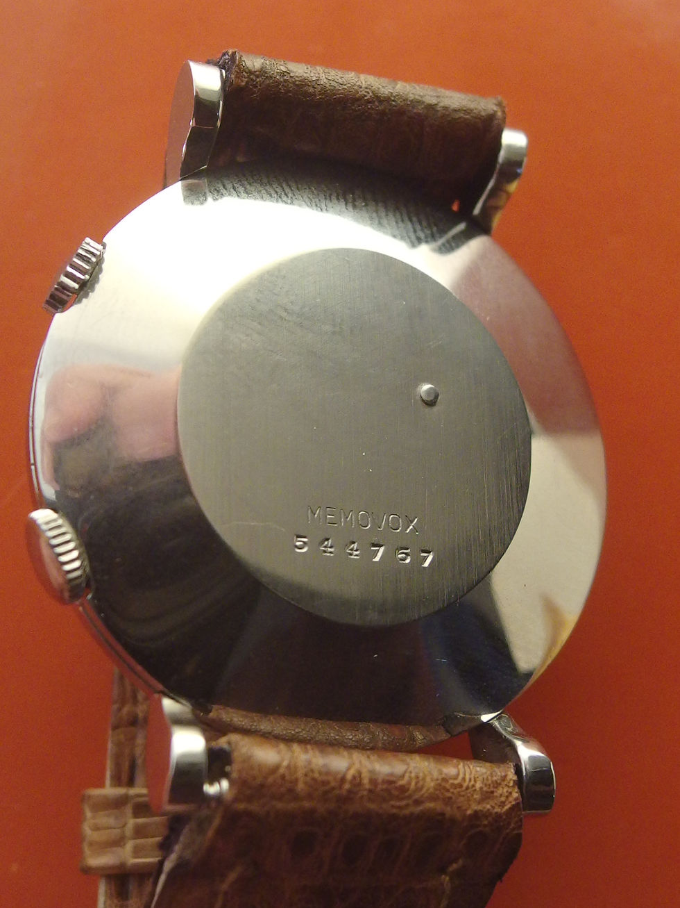 Miniatura: 4432 JAEGER LECOULTRE PRE MEMOVOX WRIST ALARM IN STEEL, C. 489/1, 1950'ies.
