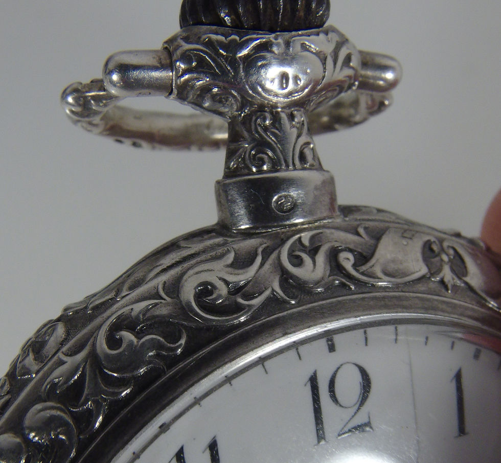 Miniatura: 4538 RARE OMEGA PATRIA POCKET WATCH, ART NOUVEAU,  LIBERTY, CIRCA 1894