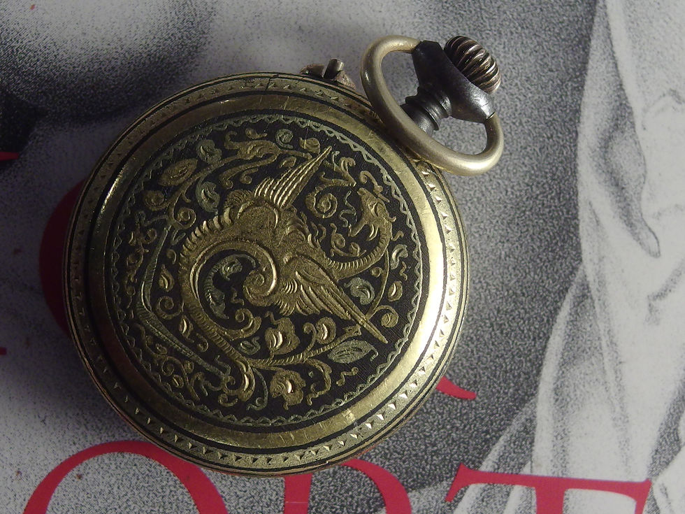Miniatura: 4285 ORIGINAL VINTAGE DAMASCENE P WATCH ORO DE TOLEDO, CIRCA 1890