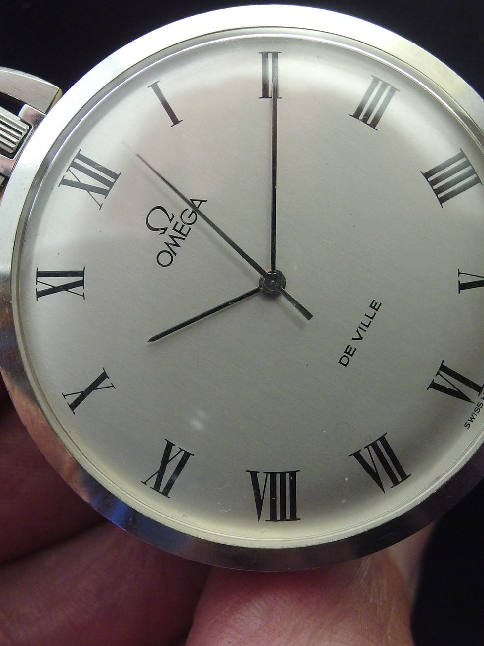 Miniatura: 4451 VINTAGE  ELEGANT OMEGA GENEVE SMOKING/FRAK POCKET WATCH, 1974, MINT!