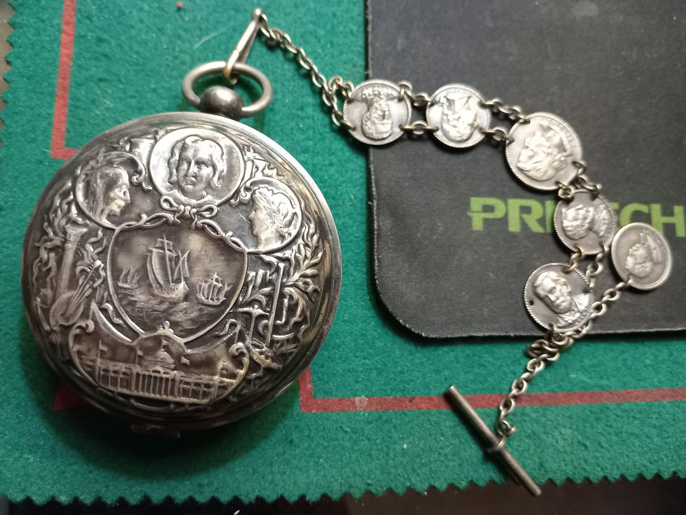 Miniatura: 4452 RARE  INGERSOLL POCKET WATCH WORLD'S COLUMBUS EXPOSITION, CHICAGO 1893