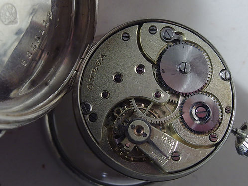 4520 ANTIQUE WWI OMEGA TRENCH WATCH, RARE SCREW ON BEZEL & CABRIOLET MOV, C.1917