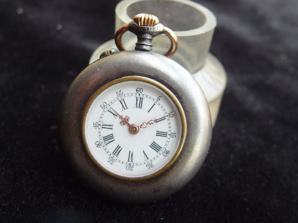 Miniatura: 4374 ANTIQUE POCKET WATCH GUN METAL TWO INITIALS CM, CIRCA 1890