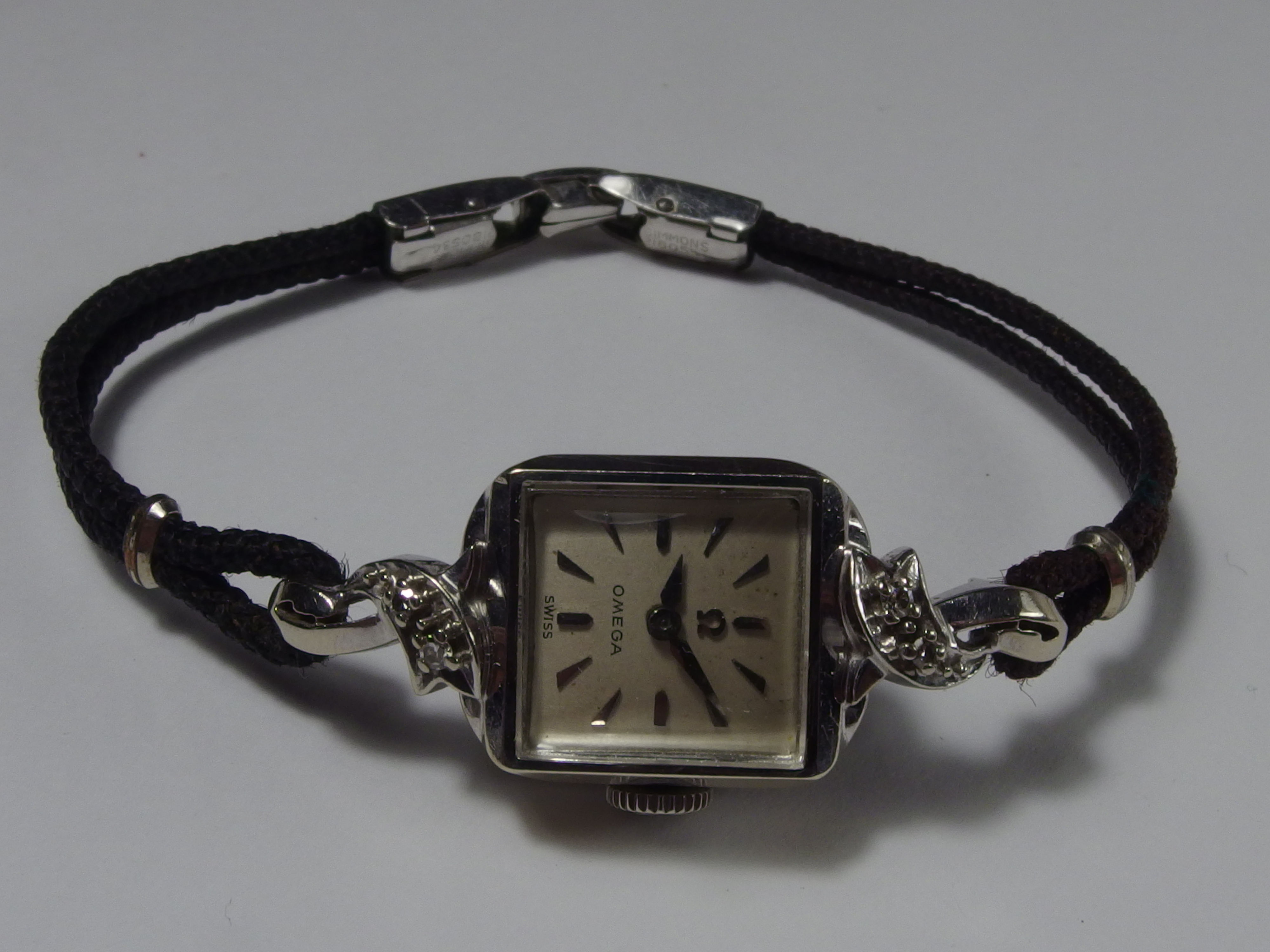 3775 ORIGINAL OMEGA 14K DIAMOND  COCKTAIL WATCH