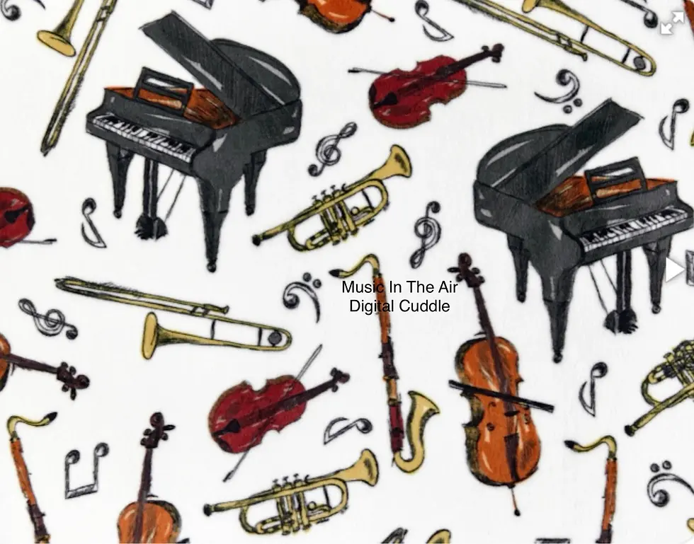 Music In The Air Woodland Digital Cuddle by Shannon Fabrics
