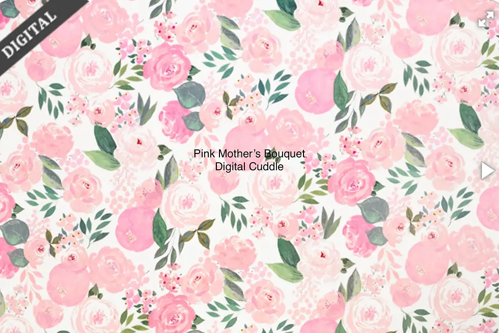 Pink Mother's Bouquet Digital Cuddle Minky from Shannon Fabrics
