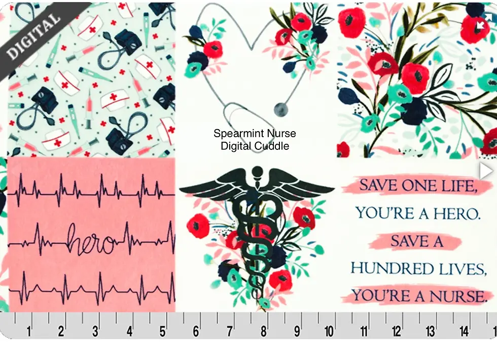 Spearmint Nurse Digital Cuddle by Shannon Fabrics
