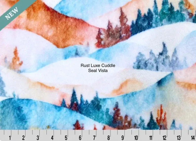 Rust Luxe Cuddle Seal Vista Minky by Shannon Fabrics
