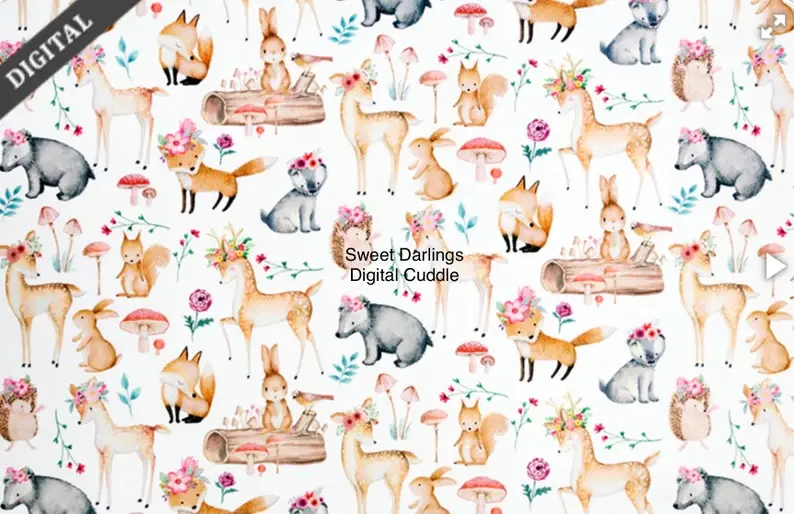 Sweet Darlings Digital Cuddle Minky from Shannon Fabrics
