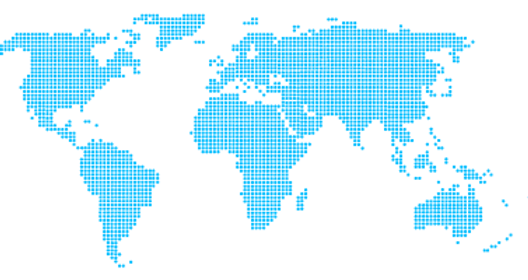 Blue Dotted World Map