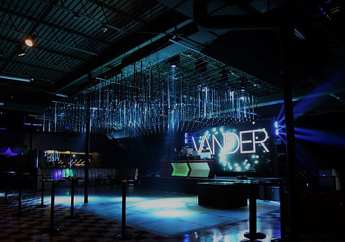 Night club with a volumertic led array powered by madrix
